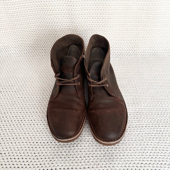 Clarks Bushacre Brown Nubuck Soft Leather Lace Up Desert Chukka Boots 10.5 15522 main image 6